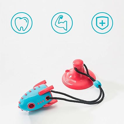 jouet original pour chien en forme de fusée.