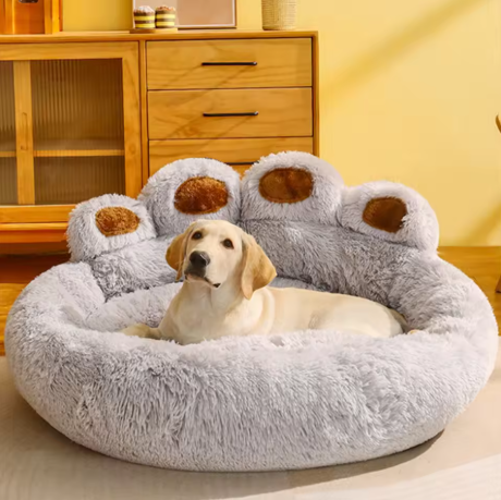 Canapé moelleux pour chien. esthétique en forme de patte de chien, très confortable.