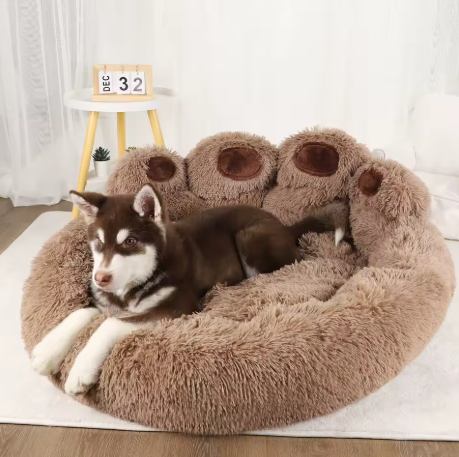 Canapé moelleux pour chien. esthétique en forme de patte de chien, très confortable.